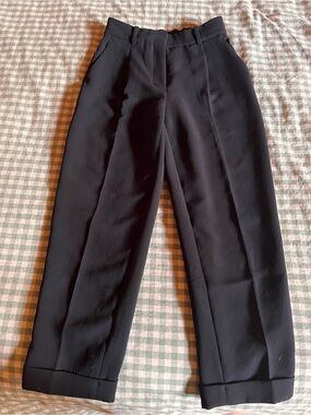 Aritzia carrot-leg cropped trousers
